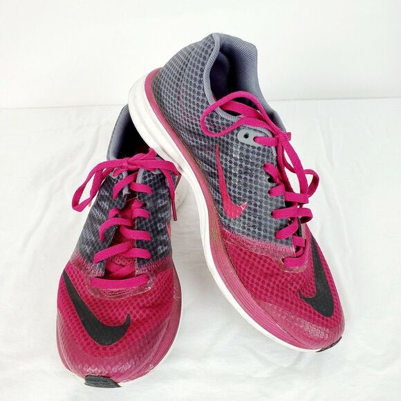 Nike Women's Lunarlon Lunar Speed Running Shoes Size 6.5‎ Raspberry Gray - Picture 1 of 9
